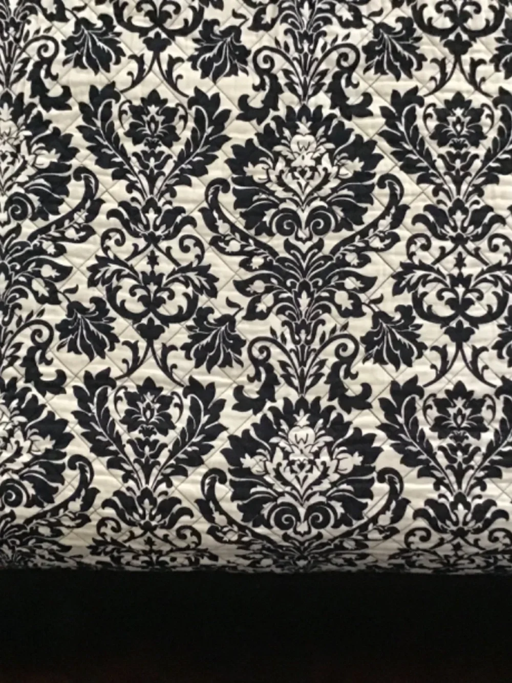 Waverly Fleur Essence Damask Black White Bedspread Shams Set 3 pc Cal King